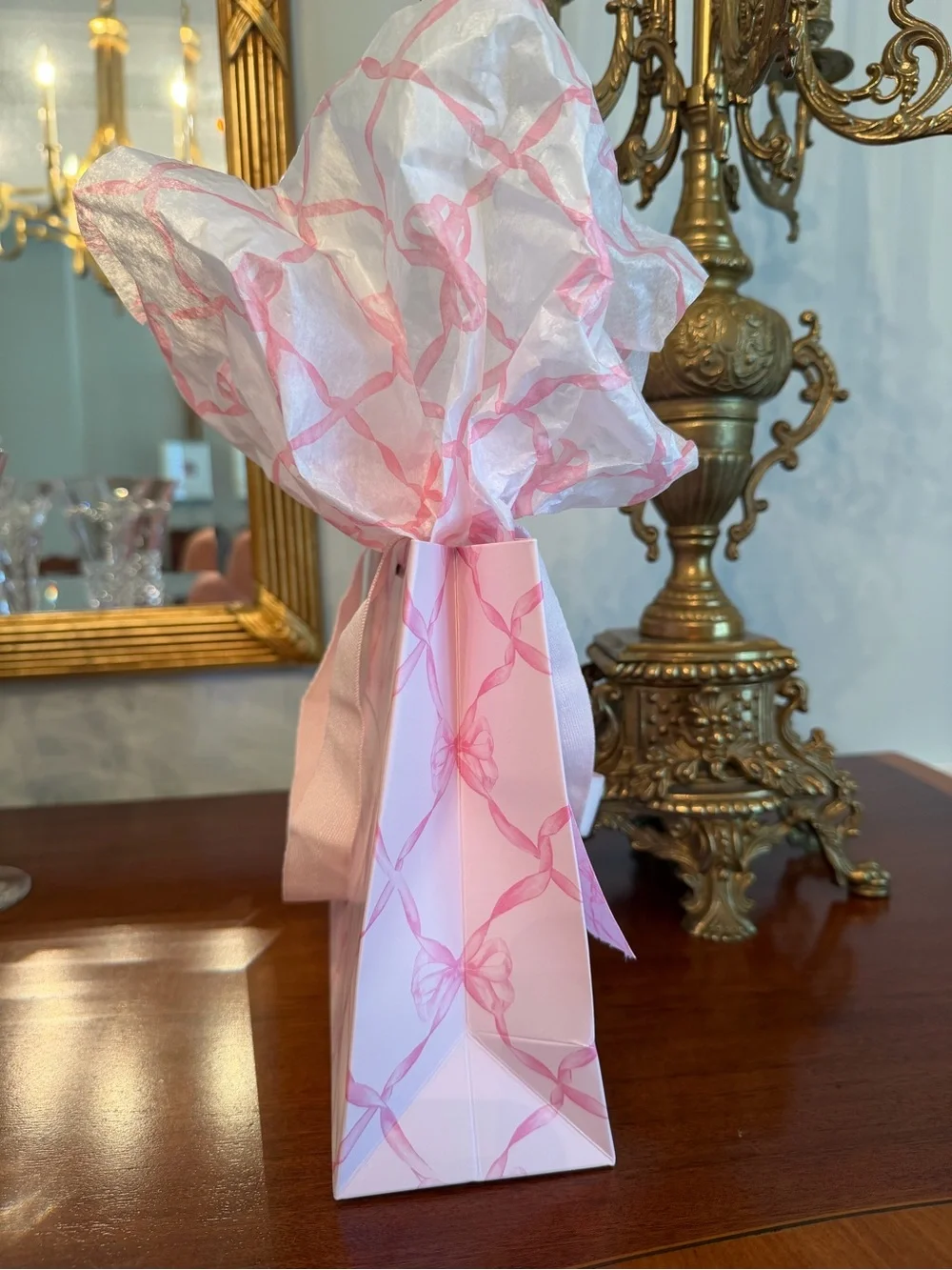 LoveShackFancy “Pink Peppermint” Shopping Tote